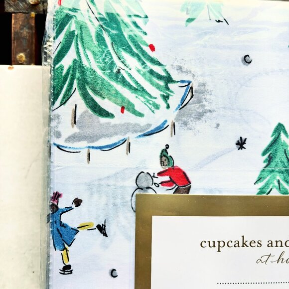 Cupcakes & Cashmere Christmas Tree Holiday Cotton Sheet Set - 4-pc FULL Size - Picture 5 of 7